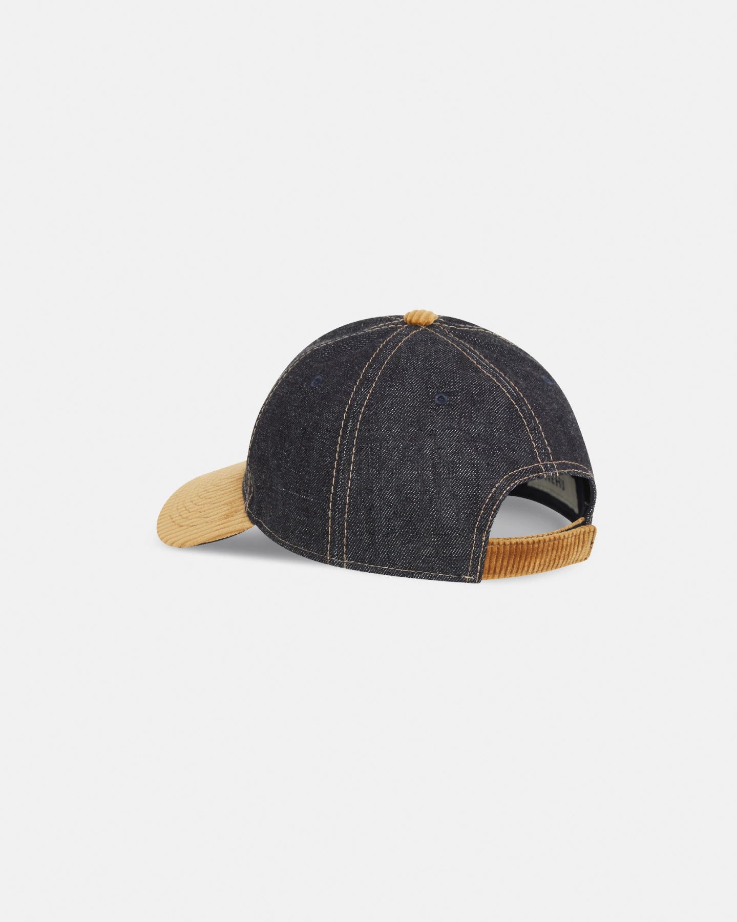 The 'n' Logo Baseball Cap in denim and corduroy